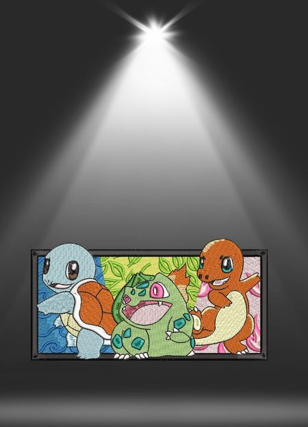 Bluza z haftem – Startery Pokémon (Squirtle, Bulbasaur, Charmander)