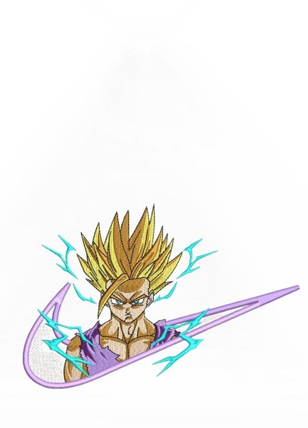 Koszulka Anime Super Saiyan Energy Haft Streetwear