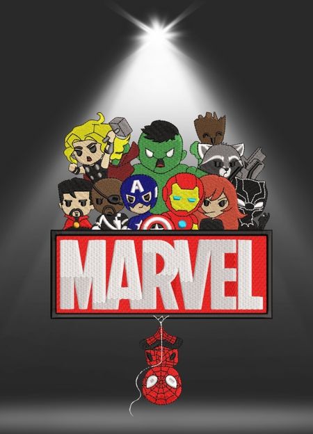Bluza Hoodie Marvel Heroes Chibi Haft
