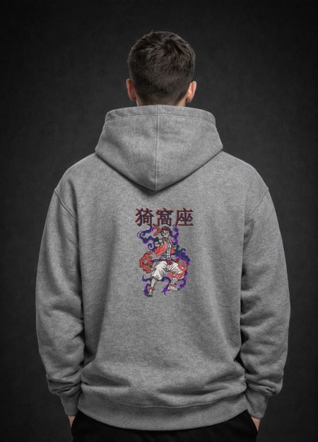 Bluza z haftem – „Custom Anime Warrior Flame”