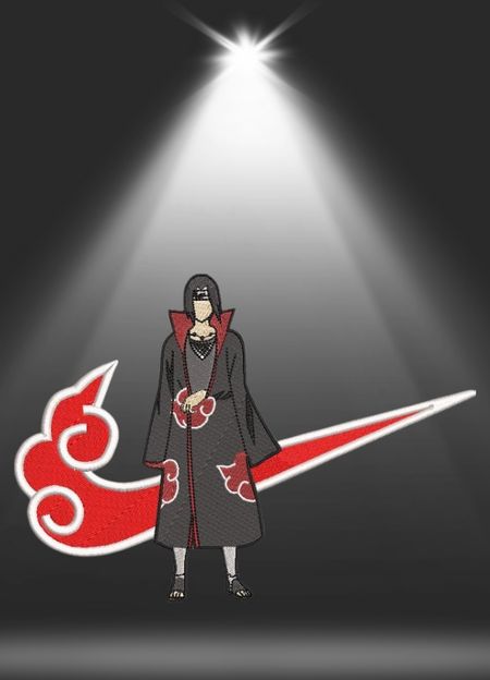 Koszulka Anime Akatsuki Itachi Haft Streetwear