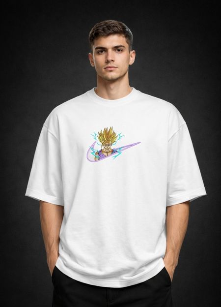 Koszulka Anime Super Saiyan Energy Haft Streetwear