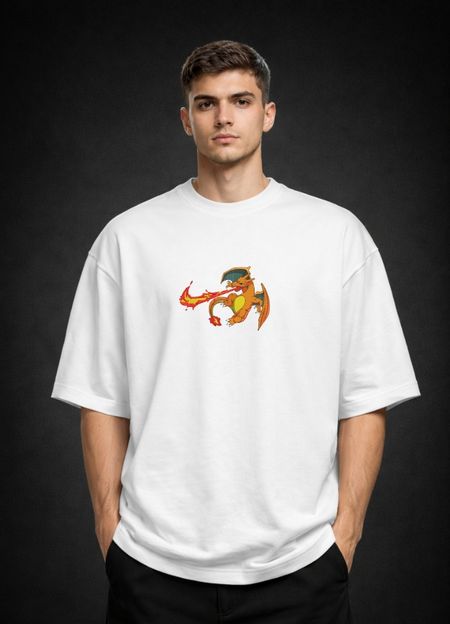 Koszulka Charizard Flame – Pokemon Streetwear Fire