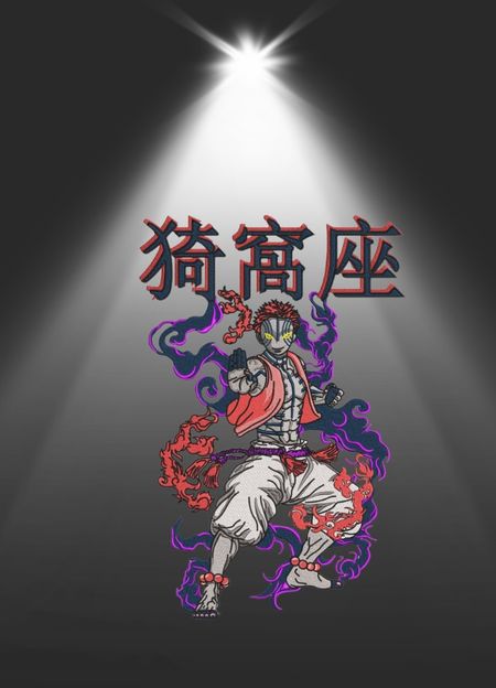 Bluza z haftem – „Custom Anime Warrior Flame”