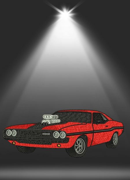 Bluza Hoodie Muscle Car V8 Classic Haft
