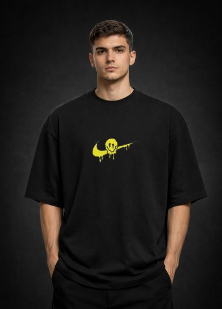 Koszulka Nike Drip Smile Haft Streetwear Neon