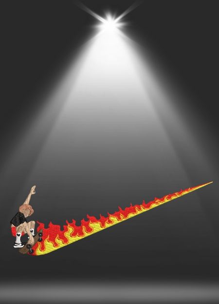 Koszulka Skate Flame Swoosh Ride