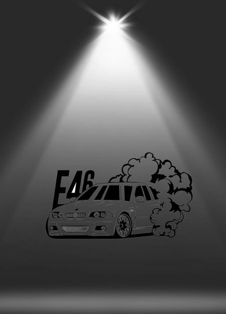Koszulka BMW E46 Drift Smoke – Street Racer Vibe
