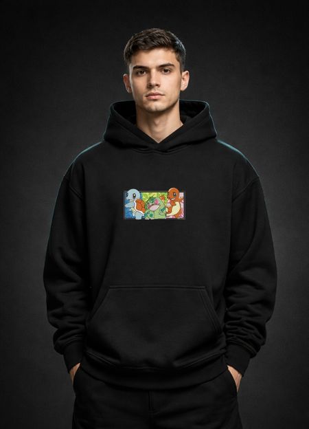 Bluza z haftem – Startery Pokémon (Squirtle, Bulbasaur, Charmander)