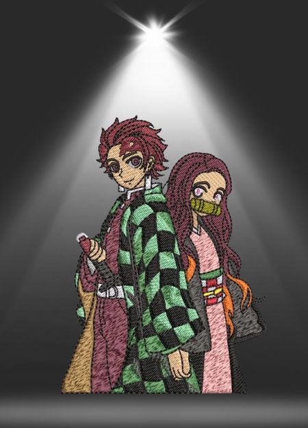 Bluza z haftem anime – Demon Slayer