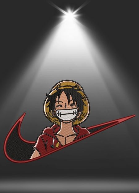 Koszulka Anime One Piece Monkey D Luffy Haft Streetwear