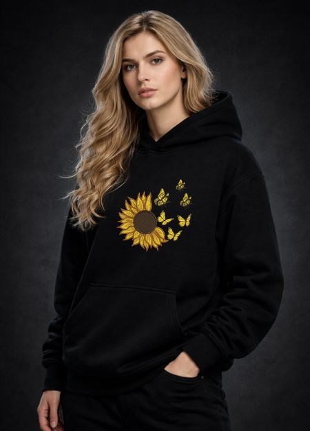 Bluza z haftem – Sunflower „Sunflower & Butterflies”