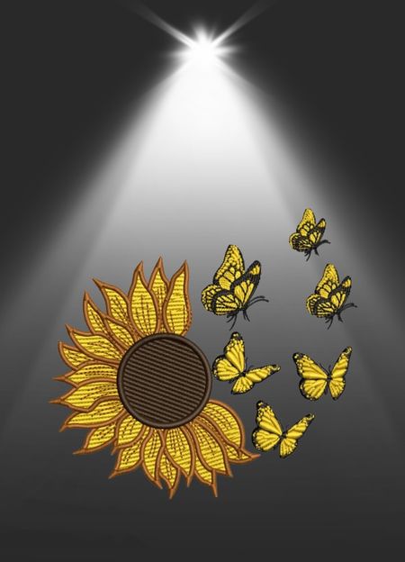 Bluza z haftem – Sunflower „Sunflower & Butterflies”